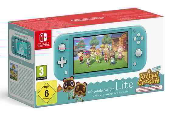 Nintendo Switch Lite Animal Crossing console de jeux portables 14 cm (5.5'') 32 Go Écran tactile Wifi Turquoise