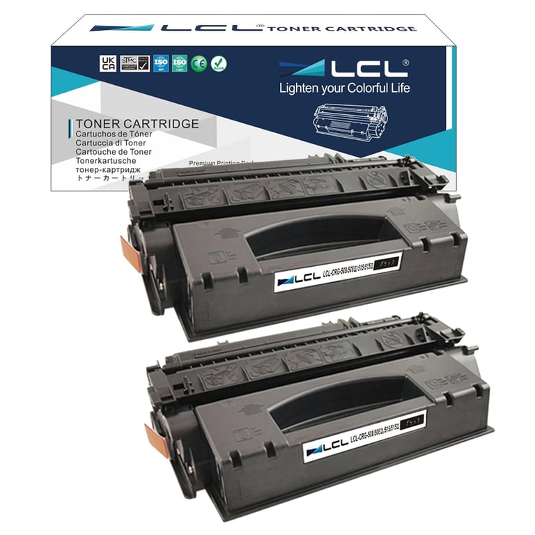 Cartouche de Toner Compatible 53X Q7553A Q7553X 7000pages 2Noir Remplacement pour Laserjet P2014P2015M2727 Series pour Canon LBP 33103370 M2727 MFPM2727nf MFPM2727nfs MFPP2015dP2015dn Neuf
