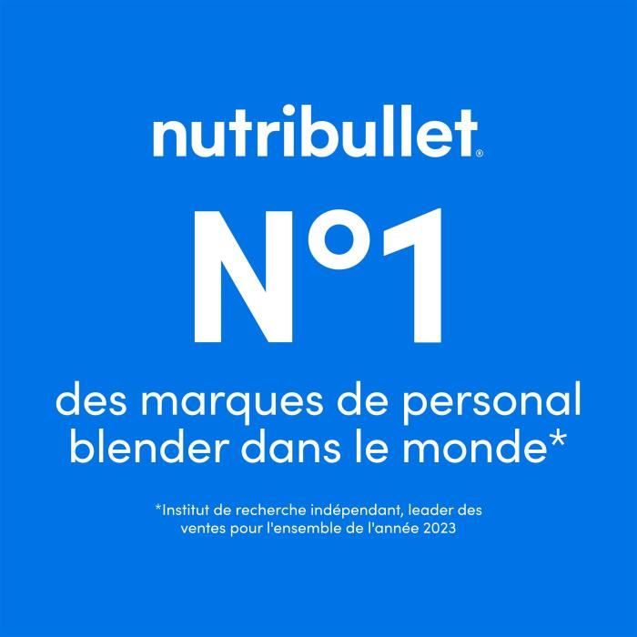 NutriBullet portable blender blender portable 475ml sans BPA mini blender blender multifonctions chargeur USB C plus de 15 cycles de mixage NBP003MA - vue 5
