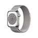 Watch Series 8 OLED 41 mm - Boîtier en Acier inoxydable Argent - GPS + Cellular - Bracelet Milanais - Argent