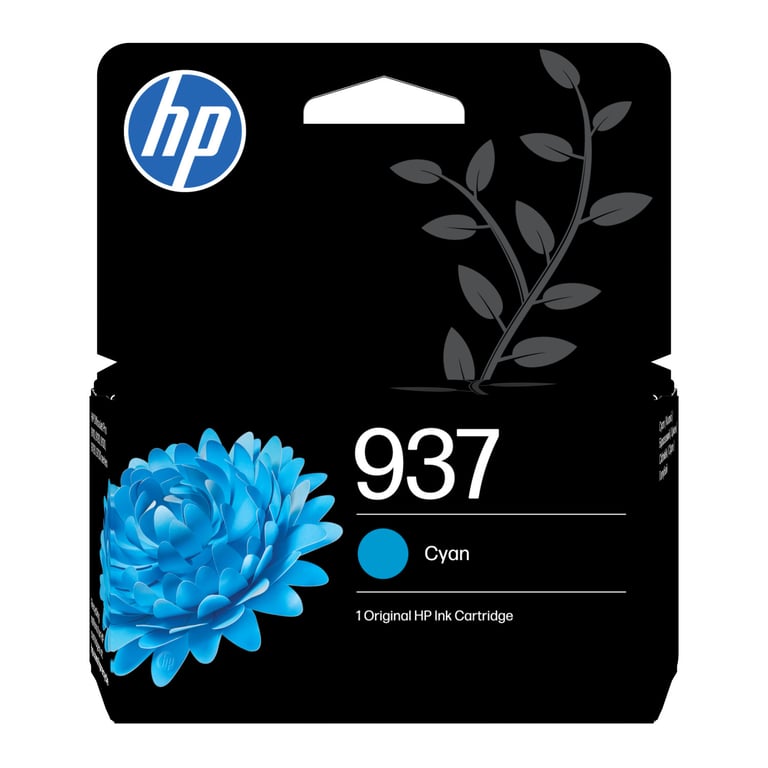 HP 937 Cartouche Encre Authentique Cyan Neuf