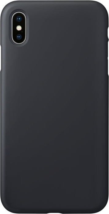 Coque antichoc en gel de silicone doux pour Apple iPhone XS Max, Noir satin