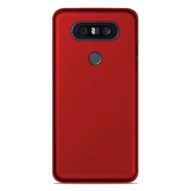 Coque silicone unie compatible Givré Rouge LG Q8