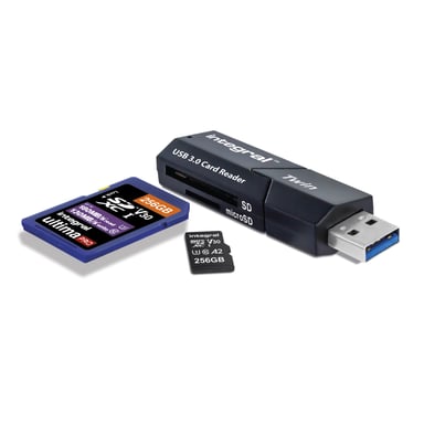 Integral USB 3.0 TWIN CARD READER Lettore di schede di memoria USB 3.2 Gen 1 (3.1 Gen 1) Nero