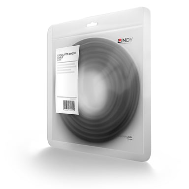 Lindy Câble réseau Noir Cat.6 S/FTP, 0.5m
