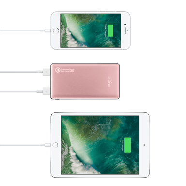 Batteria esterna PowerHouse ultra slim GEN 2.0 da 10.000 mAh (37Wh), oro rosa