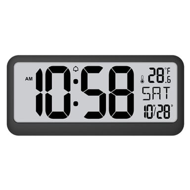 Horloge numérique géante avec température et date