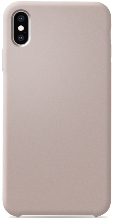 Coque silicone unie compatible Soft Touch Sable rosé Apple iPhone X iPhone XS