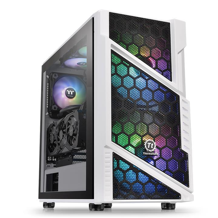 Boîtier Thermaltake Commander C 31 TG Snow ARGB EditionDeux Ventilateurs ARGB 200 mmVerre trempéBoîtier ATX Moyen Tour - vue 2