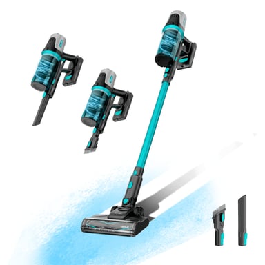 Cecotec Conga Rockstar 1500 Horizon Genesis XL Aspiradora escoba Batería Secar Sin bolsa Negro, Azul