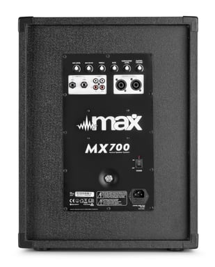 MAX Music MX700 2-voies Noir Avec fil 700 W