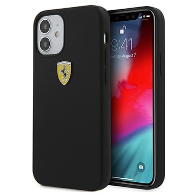 Funda Ferrari para iPhone 12 mini 5.4'' negro On Track Silicona
