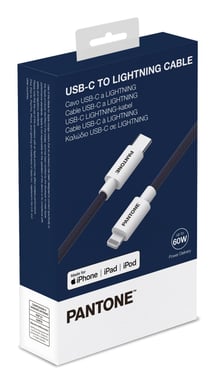 Pantone PT-CTL002-5N cable de conector Lightning 1,5 m Azul, Blanco