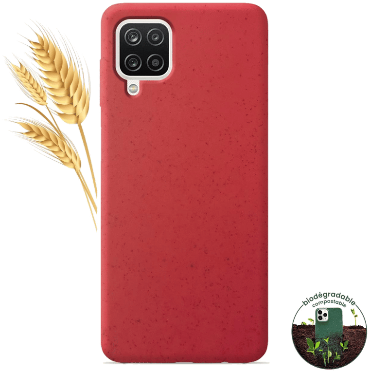 Coque silicone unie compatible Biodégradable Rouge Samsung Galaxy A12 5G