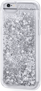 Custodia ibrida Bling Bling Glitter per Apple iPhone 6/6S/7/8/SE 2020, Silver Galaxy