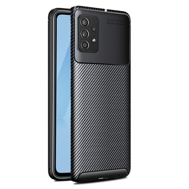 Custodia nera spazzolata per Samsung Galaxy A52 4G / A52 5G / A52s Style Style Carbon Antichoc XEPTIO