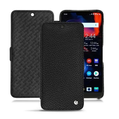 Housse cuir OnePlus 6 -  - Noir - Cuir grainé