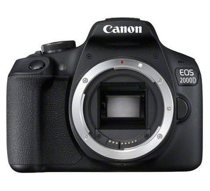 Boîtier d'appareil-photo Canon EOS 2000D BK BODY EU26 SLR 24,1 MP CMOS 6000 x 4000 pixels, Noir