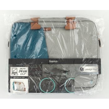 Maletín para portátil ''Florenz'', hasta 34 cm (13,3''), petróleo/gris