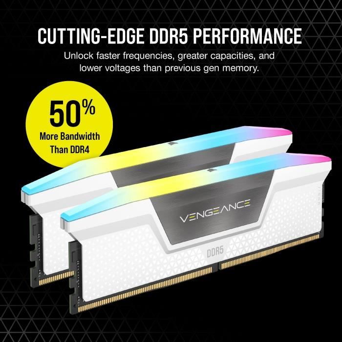 Corsair Vengeance RGB module de mémoire 32 Go 2 x 16 Go DDR5 288-pin DIMM - Neuf