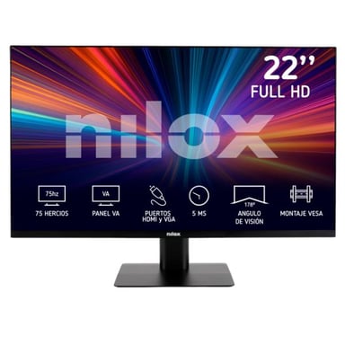 Nilox MONITOR 21,5'' IPS 5MS VGA HDMI Monitor PC a schermo piatto 55,9 cm (22'') 1920 x 1080 pixel Full HD LED Nero