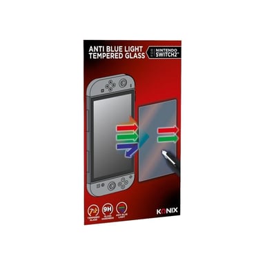 Protection d'écran en verre trempé - KONIX - Nintendo Switch 2 - Anti-lumiere bleue - Anti-bulle - Indice de dureté 9H - Tran