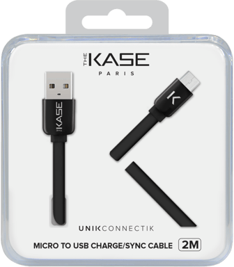 Cavo da flat a micro USB (2 m) per Android, nero