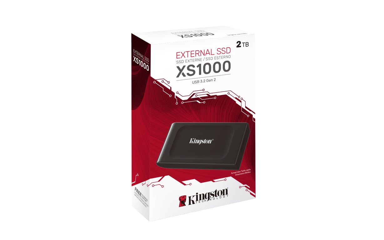 Kingston Technology 2TB XS1000 External USB 3.2 Gen 2 Portable Solid State Drive - Neuf