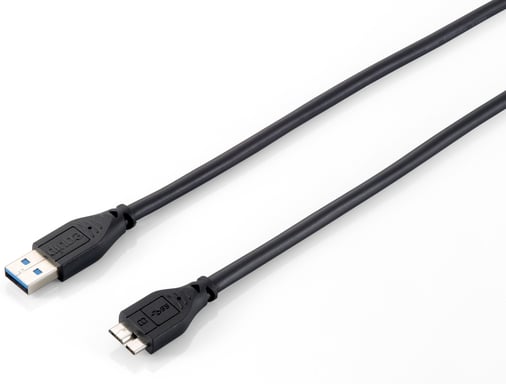 Equip 128397 Câble USB 3.0 A vers Micro-B, M/M, 1.8m, 5Gbps, noir - Neuf