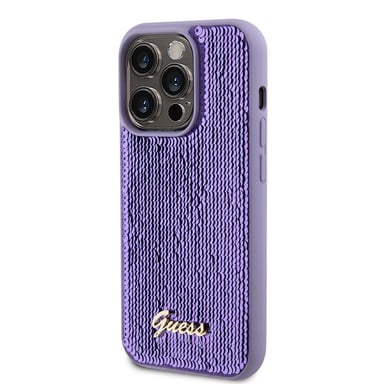 Coque pour iPhone 14 Pro Antichocs Souple Motif Sequins Violet