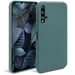 Moozy Minimalist Series Coque en silicone pour Huawei Nova 5T et Honor 20, bleu gris – Finition mate fine et souple en TPU