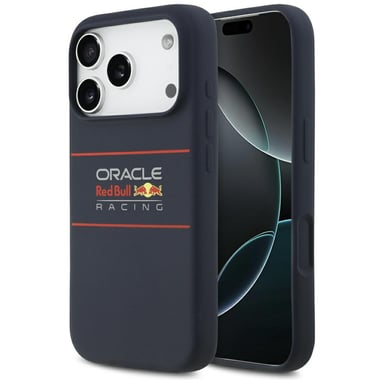 Custodia Red Bull in silicone MagSafe per iPhone 17 Pro Max, blu navy