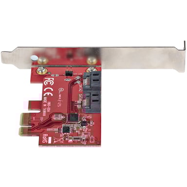StarTech.com Scheda PCI Express SATA - Scheda Espansione PCIe SATA 2 Porte 6Gbps - Profilo Standard/Basso - Adattatore/Controlle