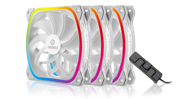 Enermax SquA RGB White Boitier PC Ventilateur 12 cm Blanc - Neuf