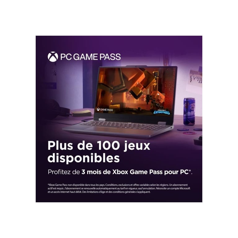 PC Portable Gamer LENOVO LOQ Essential 15IRX11 Sans Windows 156 FHD 144hz Core i5 13450HX RTX4050 RAM SSD - vue 3