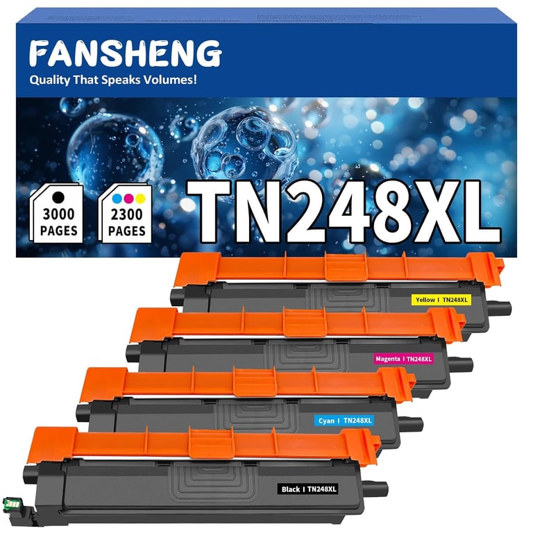TN248XL TN 248XL Cartouche de Toner Compatible avec TN248 pour MFC L3760CDW L8390CDW L3740CDWE DCP L3520CDWE L3520CDW L3560CDW Imprimante MFC L3740CDWE 3000 Pages 4 Pack BKC/ /Y Neuf - vue 10