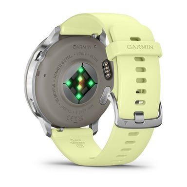 Venu 4 - Smartwatch de 45 mm con GPS integrado en acero y silicona - Amarillo limón
