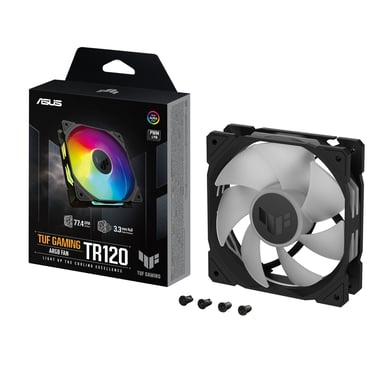 Ventola ASUS TUF Gaming TR120 ARGB - Ventola da 12 cm per case PC in confezione singola Nero