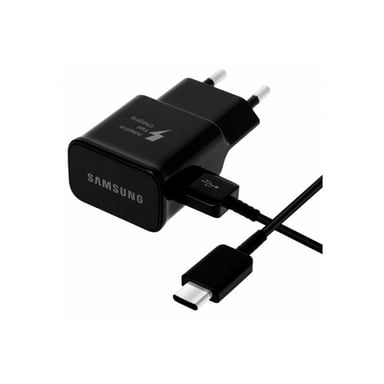Chargeur d'origine Samsung Type-C Charge rapide 15 W Noir EP-TA20EBE
