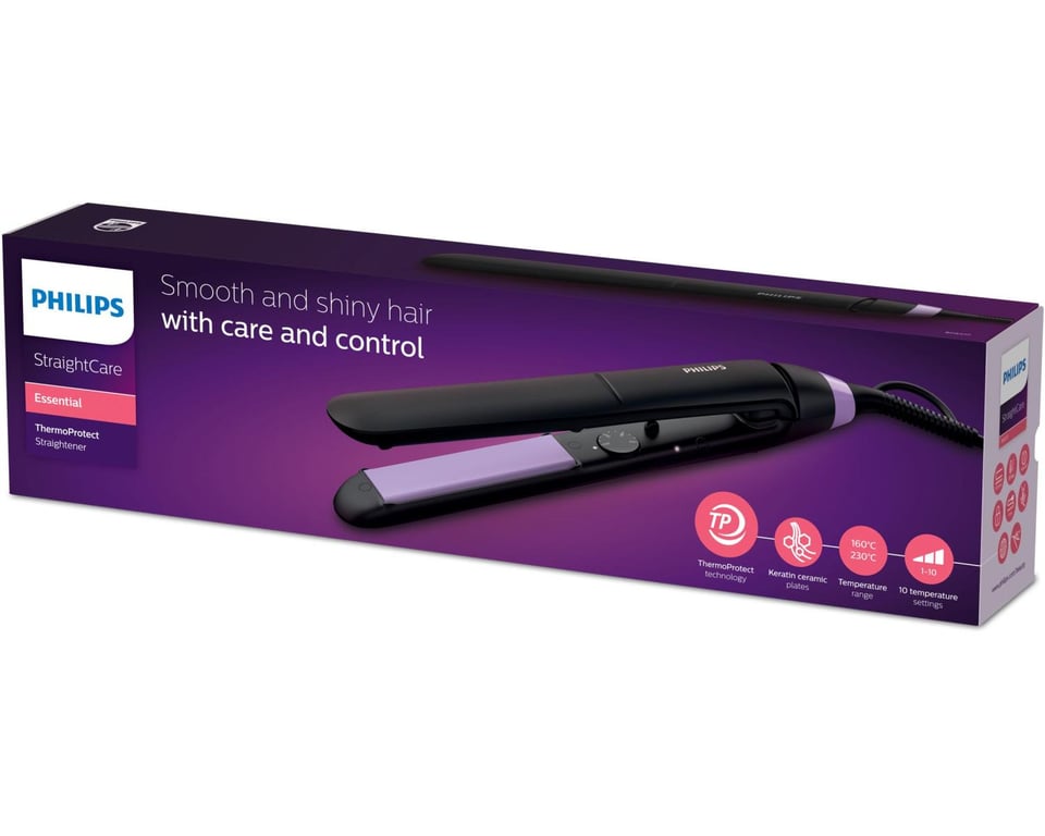 Philips BHS37700 Lisseur Essential Cheveux Plaque kératine 10 réglages de température - vue 9