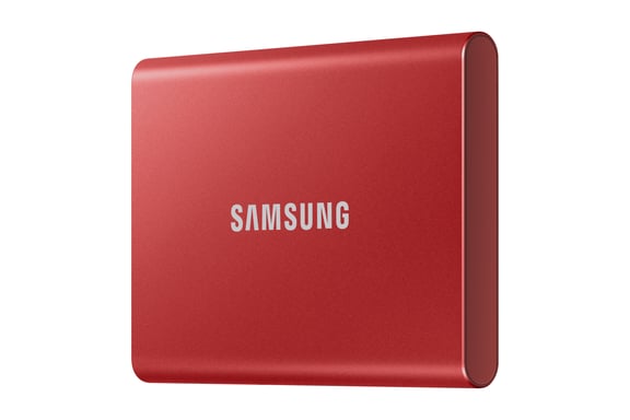 SSD EXT SAMSUNG T7 500G rojo metálico USB 3.2 Gen 2 MU-PC500R/WW