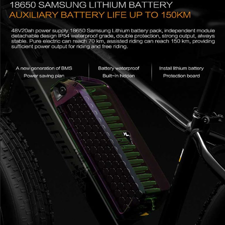 Vélo électrique LANKELEISI MG740PLUS Double moteur 26 pouces 48 V 20 Ah Neuf - vue 2