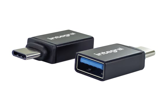 INTEGRAL USB TYPE-A TO USB TYPE-C CONVERTER - ADAPTATEUR USB - USB TYPE A (F) POUR USB-C 18 BROCHES (M) - USB 3.1 GEN 1 (PACK DE 2)