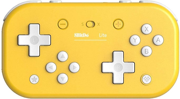 8BitDo Lite Jaune Manette Bluetooth pour Switch Lite, Switch et Windows