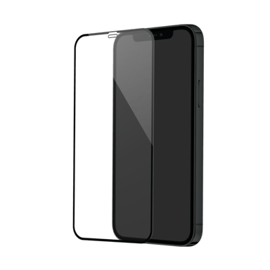 Protector de pantalla de cristal templado (100% cobertura de superficie) para Apple iPhone 12/12 Pro, Negro