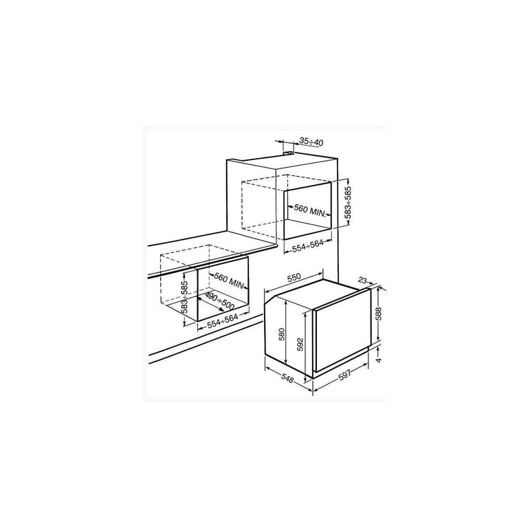 Four Électrique Smeg SF64M3TVX – 70 L, Acier Inoxydable, Nettoyage Hydrolyse - vue 4