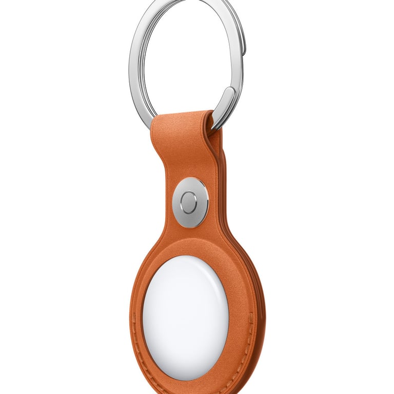 Apple Porte clés en tissage fin roux orangé pour AirTag - vue 4