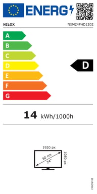 Nilox NXM24FHD1202 écran plat de PC 60,5 cm (23.8'') 1920 x 1080 pixels Full HD Noir