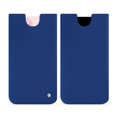 Pochette cuir Apple iPhone 15 - Pochette - Bleu - Cuir lisse