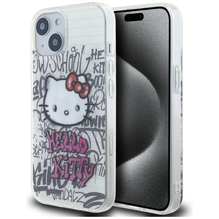 Coque de téléphone HELLO KITTY iPhone 15 Design Hello Kitty Souple Graffiti - vue 2